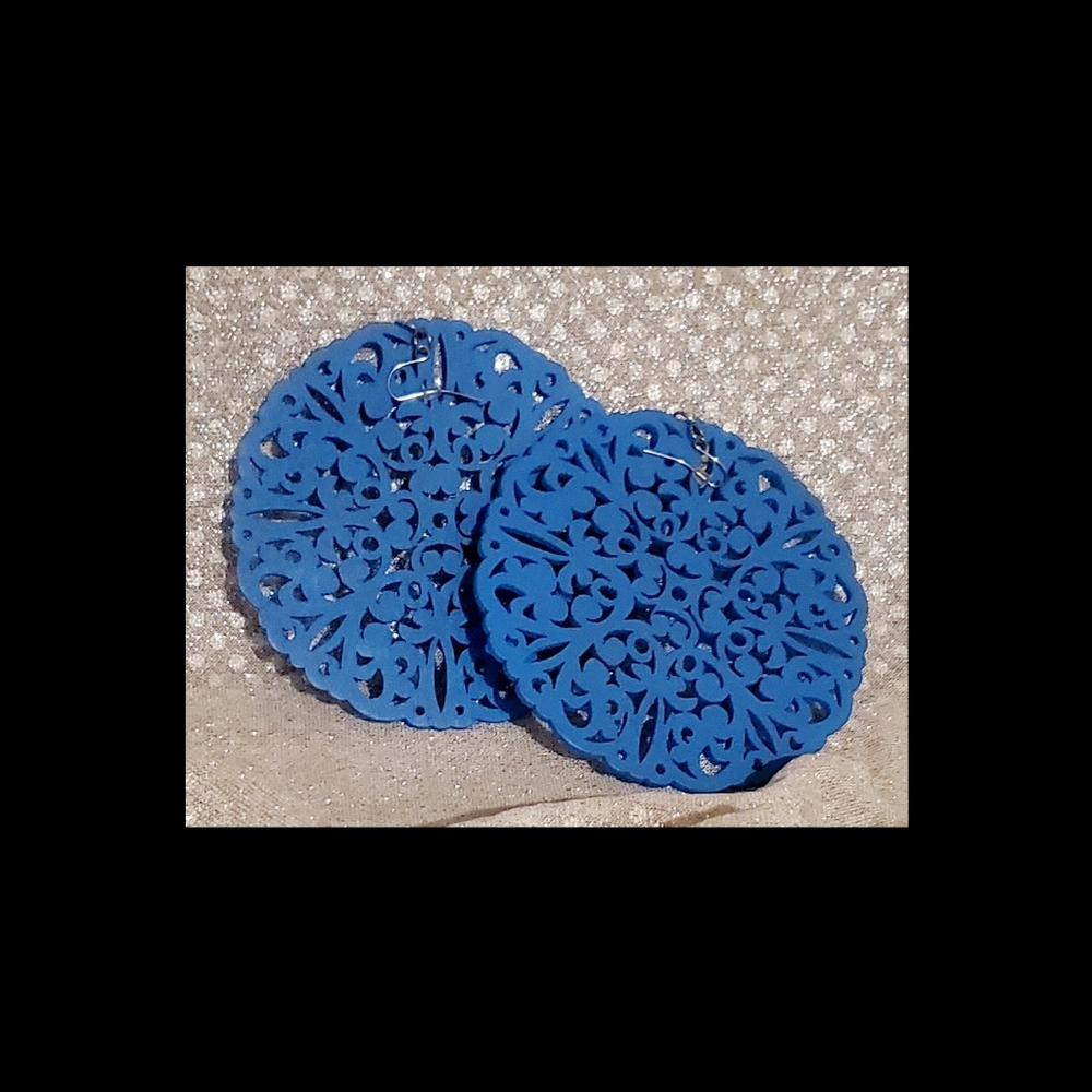 💙Blue Filigree Earrings